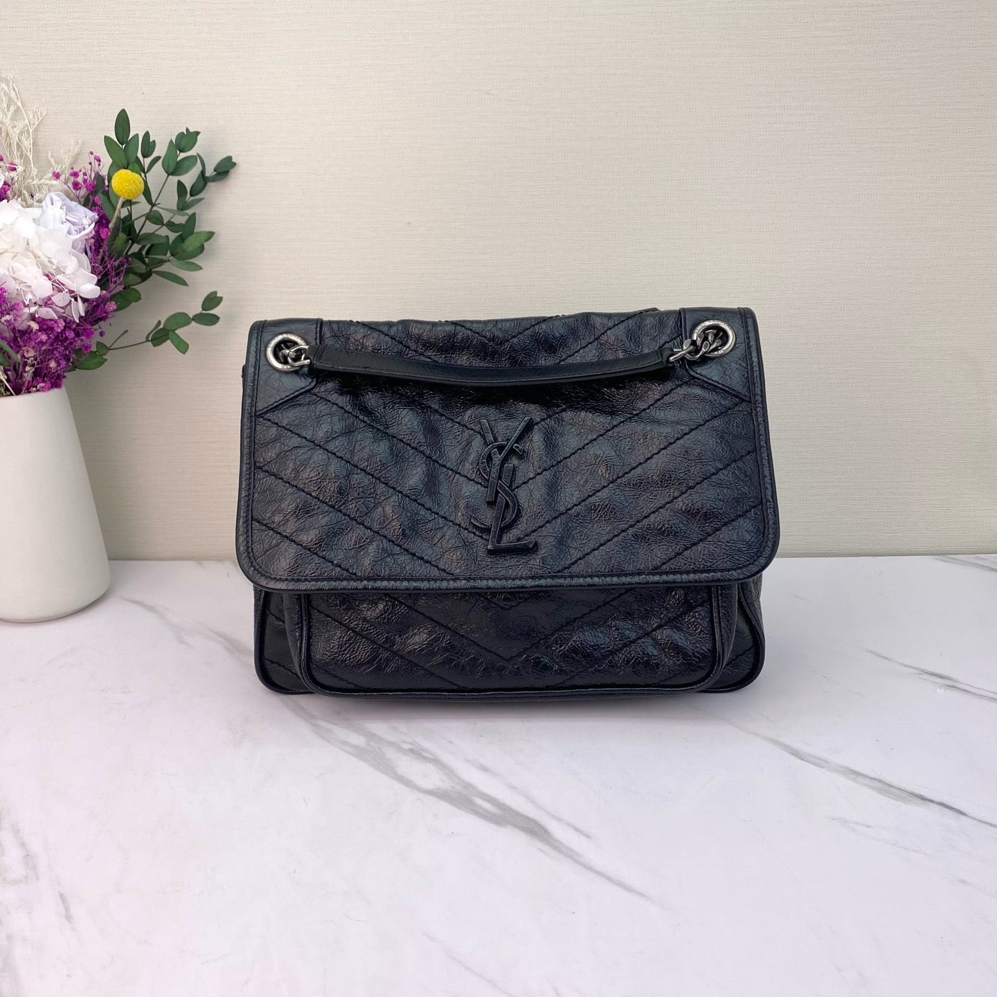 Saint Laurent - Niki - Leather - Black - (medium)