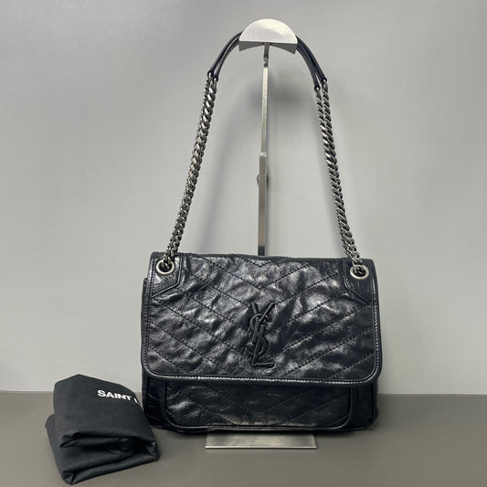 Saint Laurent - Niki - Leather - Black - (Medium)