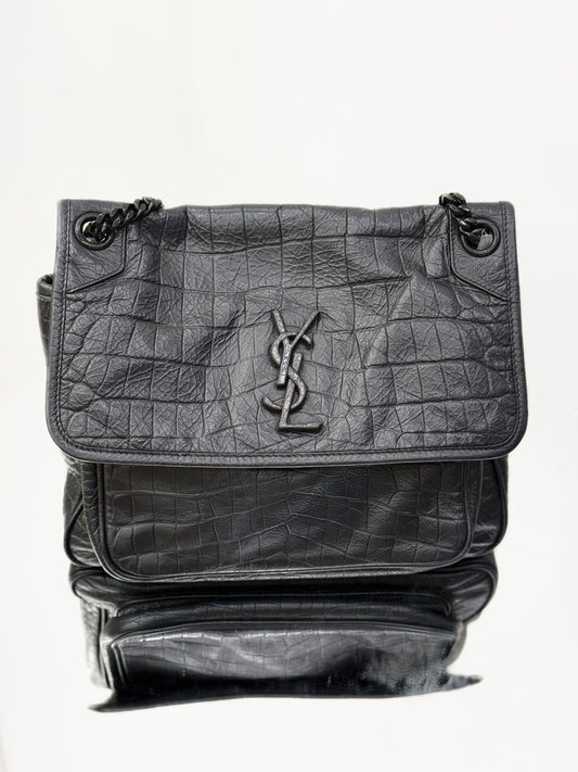 Saint Laurent - Niki - Leather - Black - (Medium)