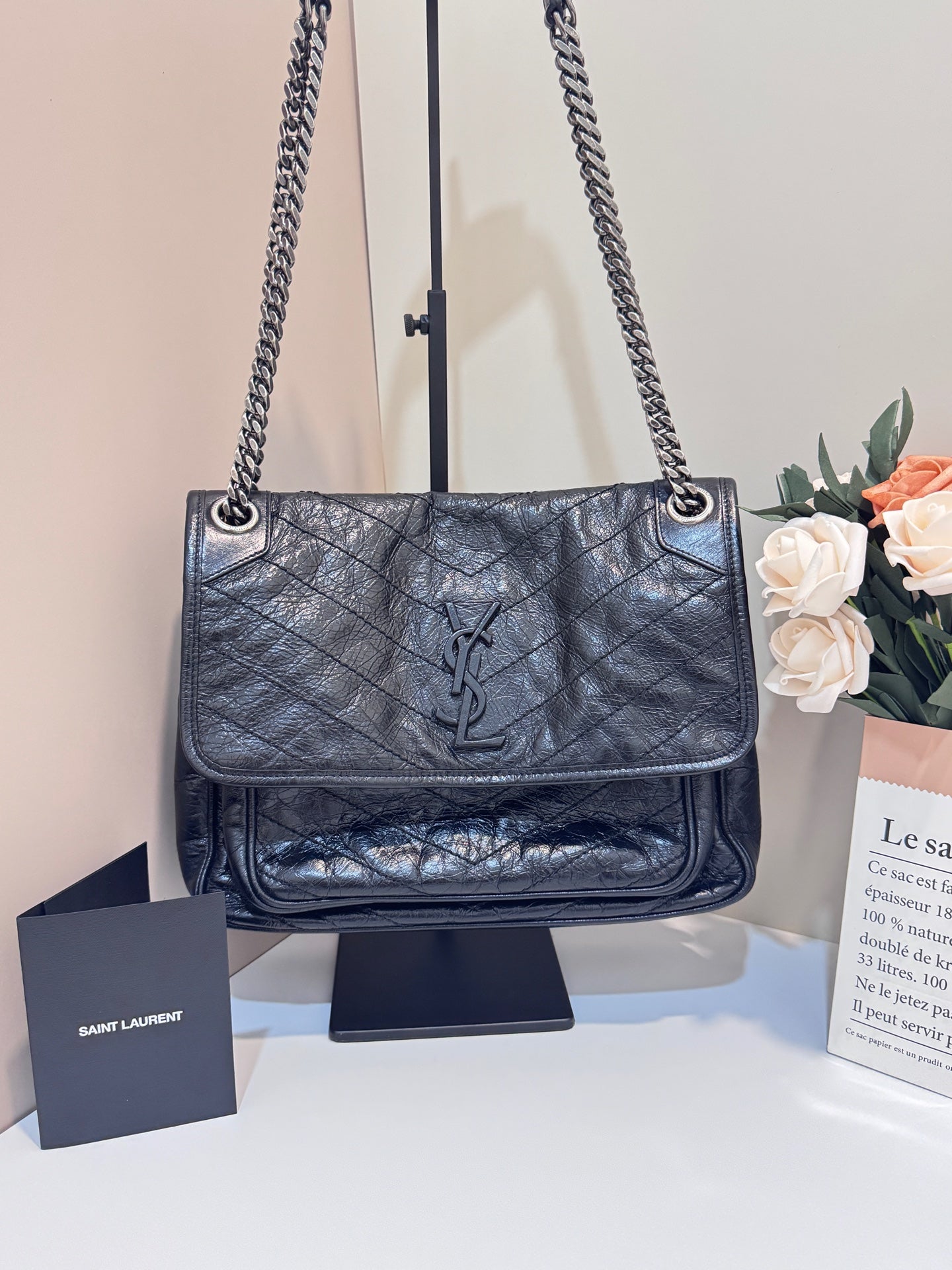 Saint Laurent - Niki - Leather - Black - (medium)