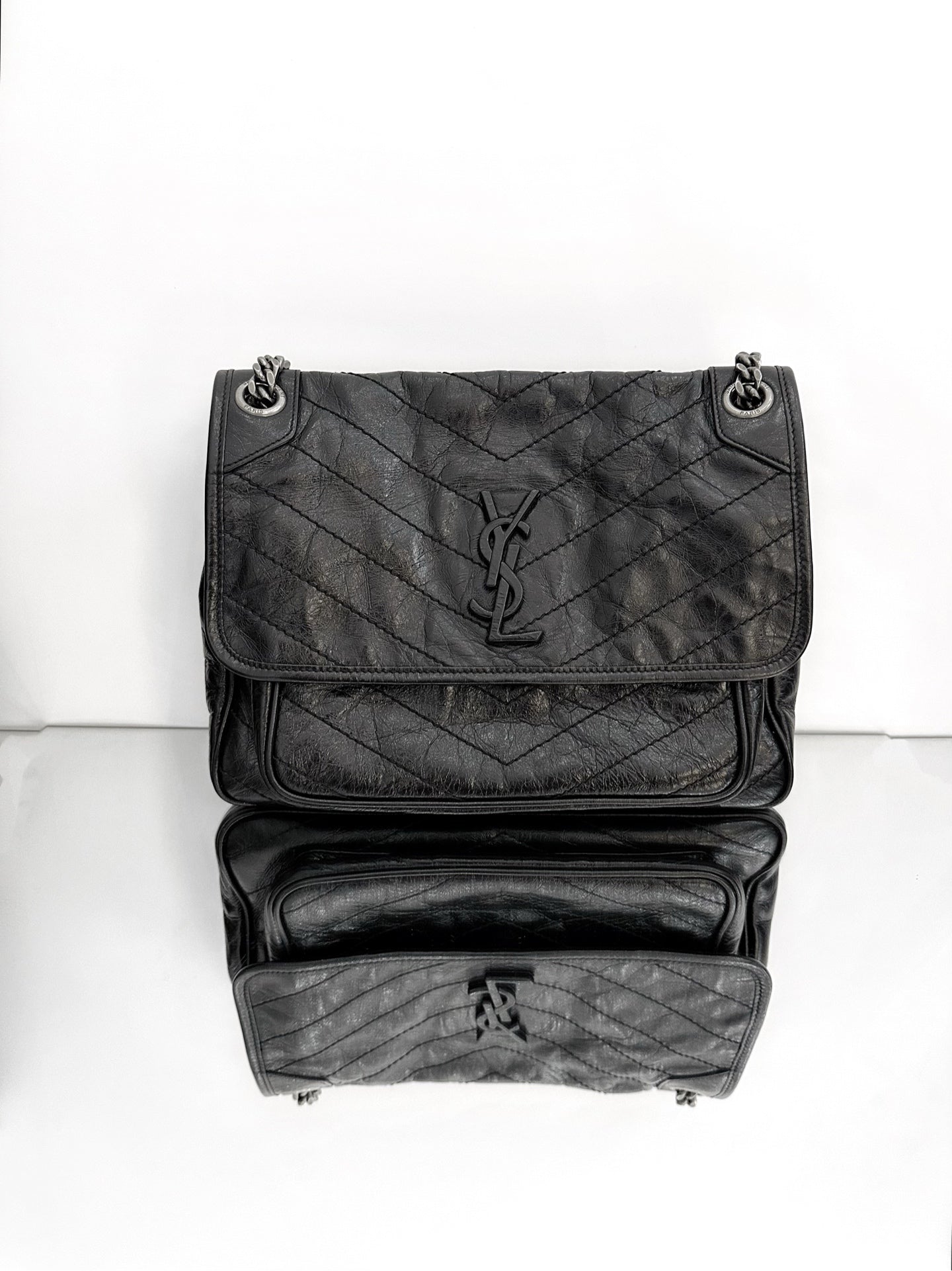 Saint Laurent - Niki - Leather - Black - (medium)