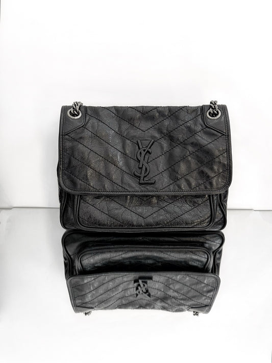 Saint Laurent - Niki - Leather - Black - (medium)
