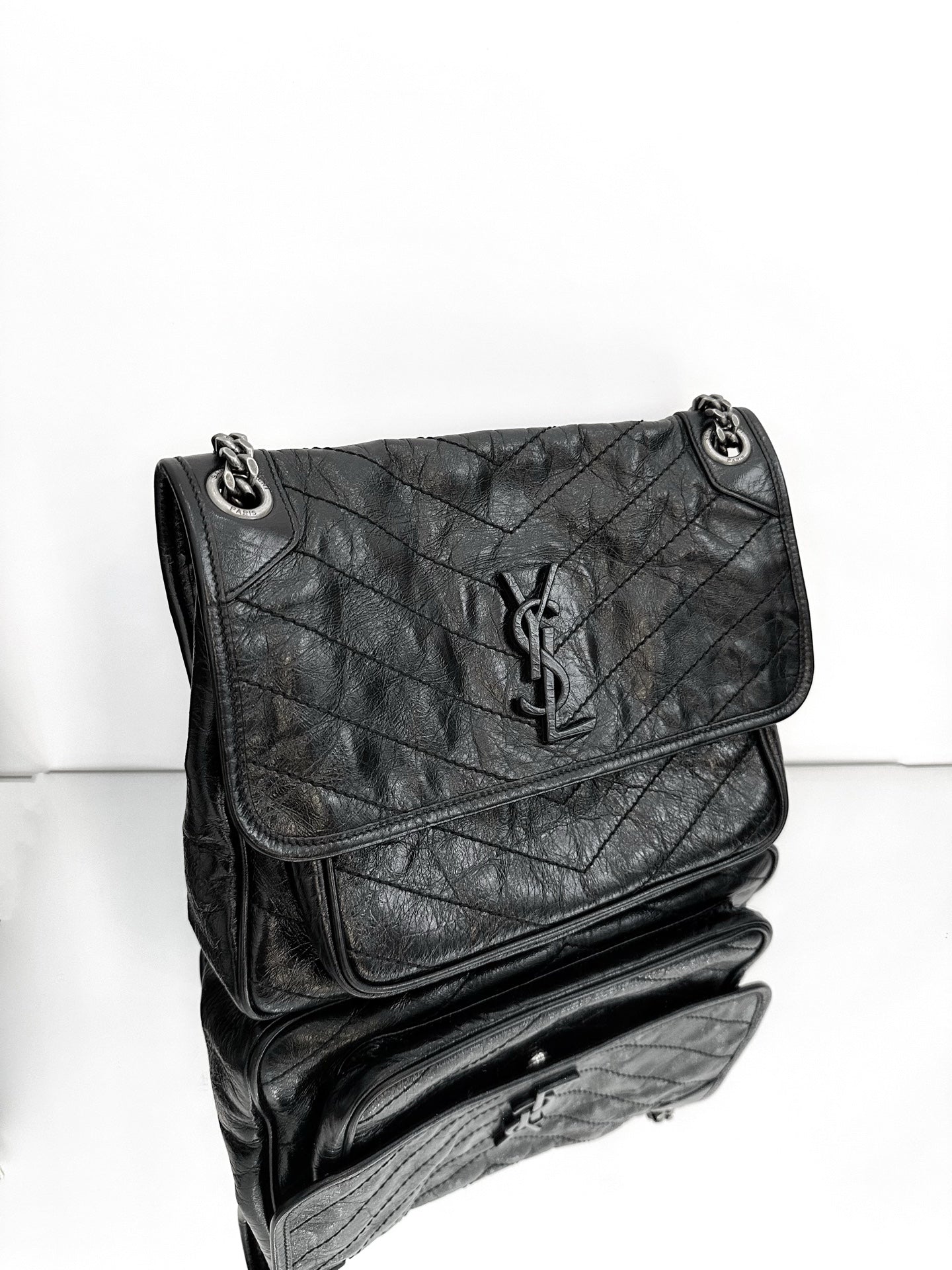 Saint Laurent - Niki - Leather - Black - (medium)