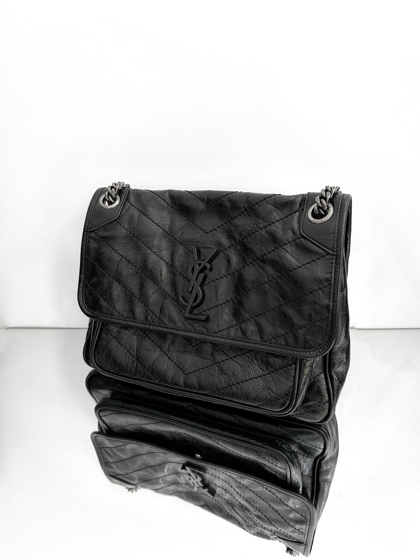 Saint Laurent - Niki - Leather - Black - (medium)