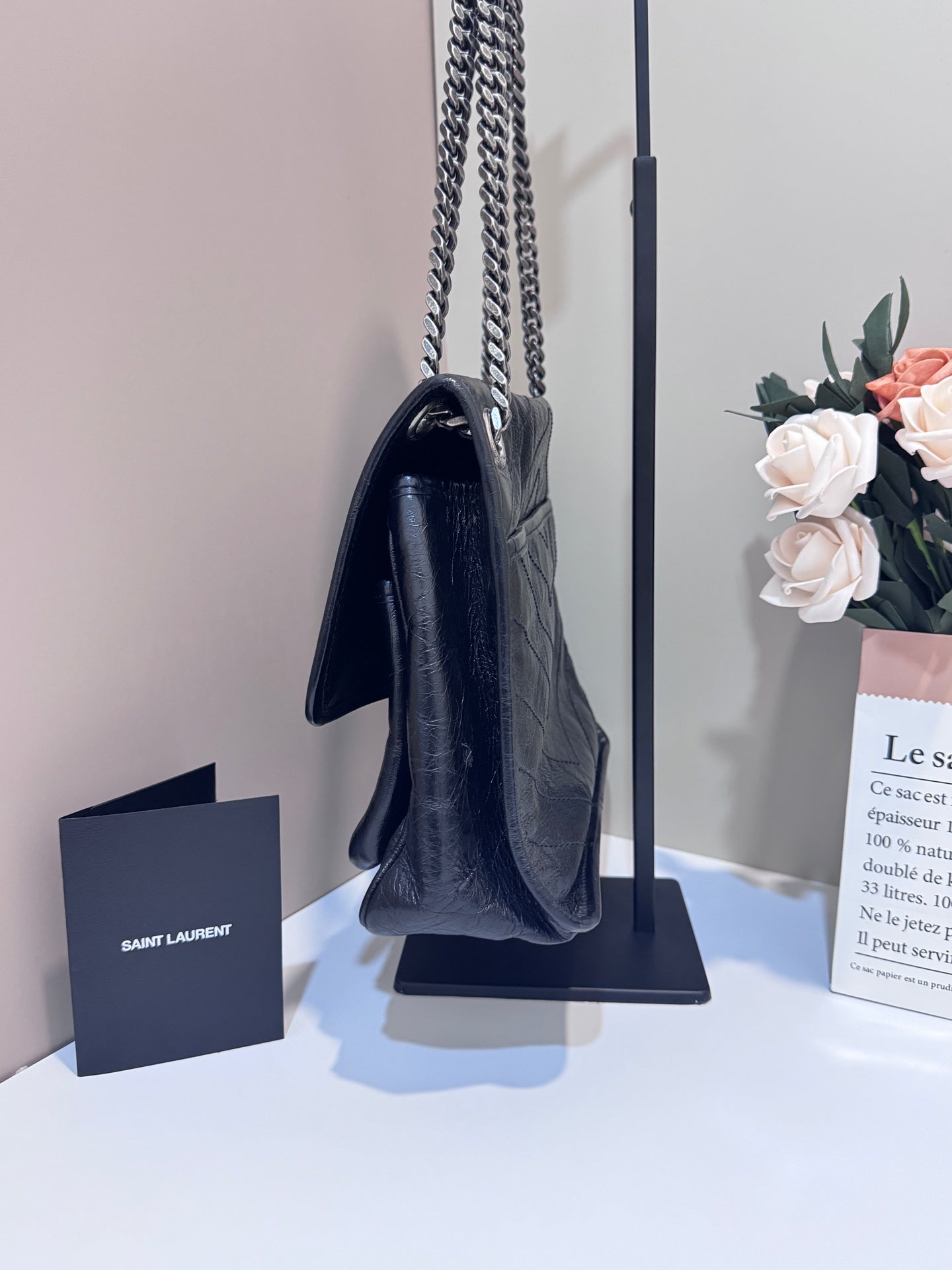 Saint Laurent - Niki - Leather - Black - (medium)