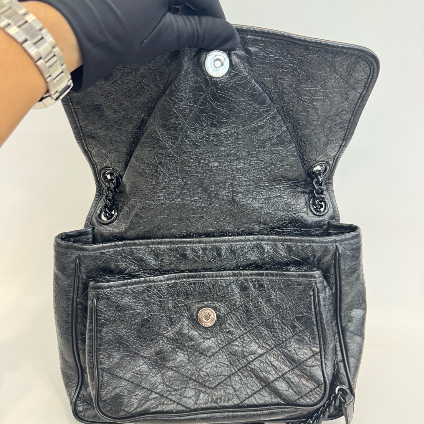 Saint Laurent - Niki - Leather - Black - (medium)