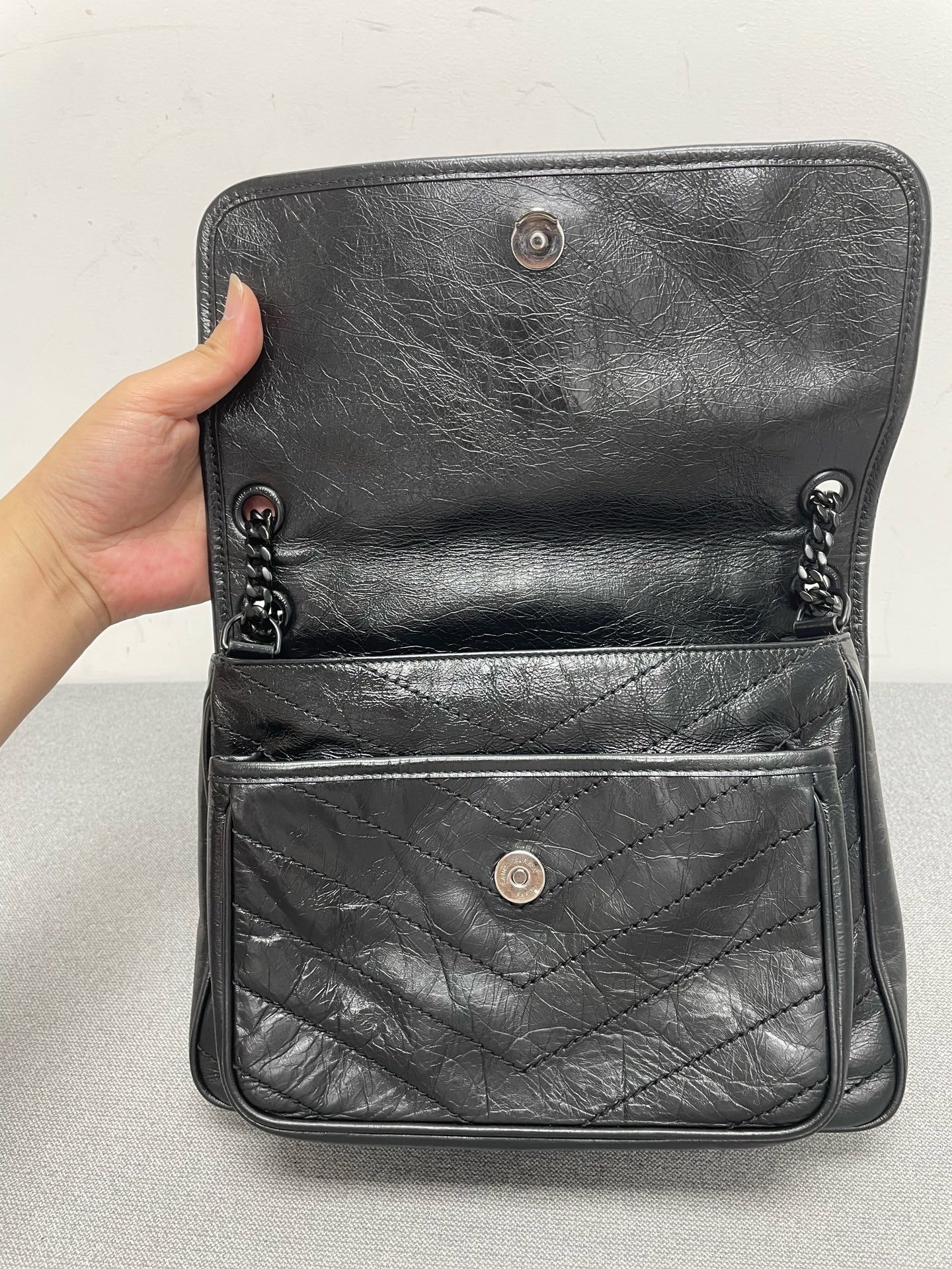 Saint Laurent - Niki - Leather - Black - (medium)