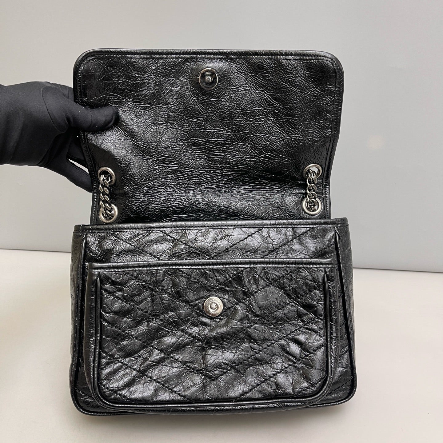 Saint Laurent - Niki - Leather - Black - (medium)