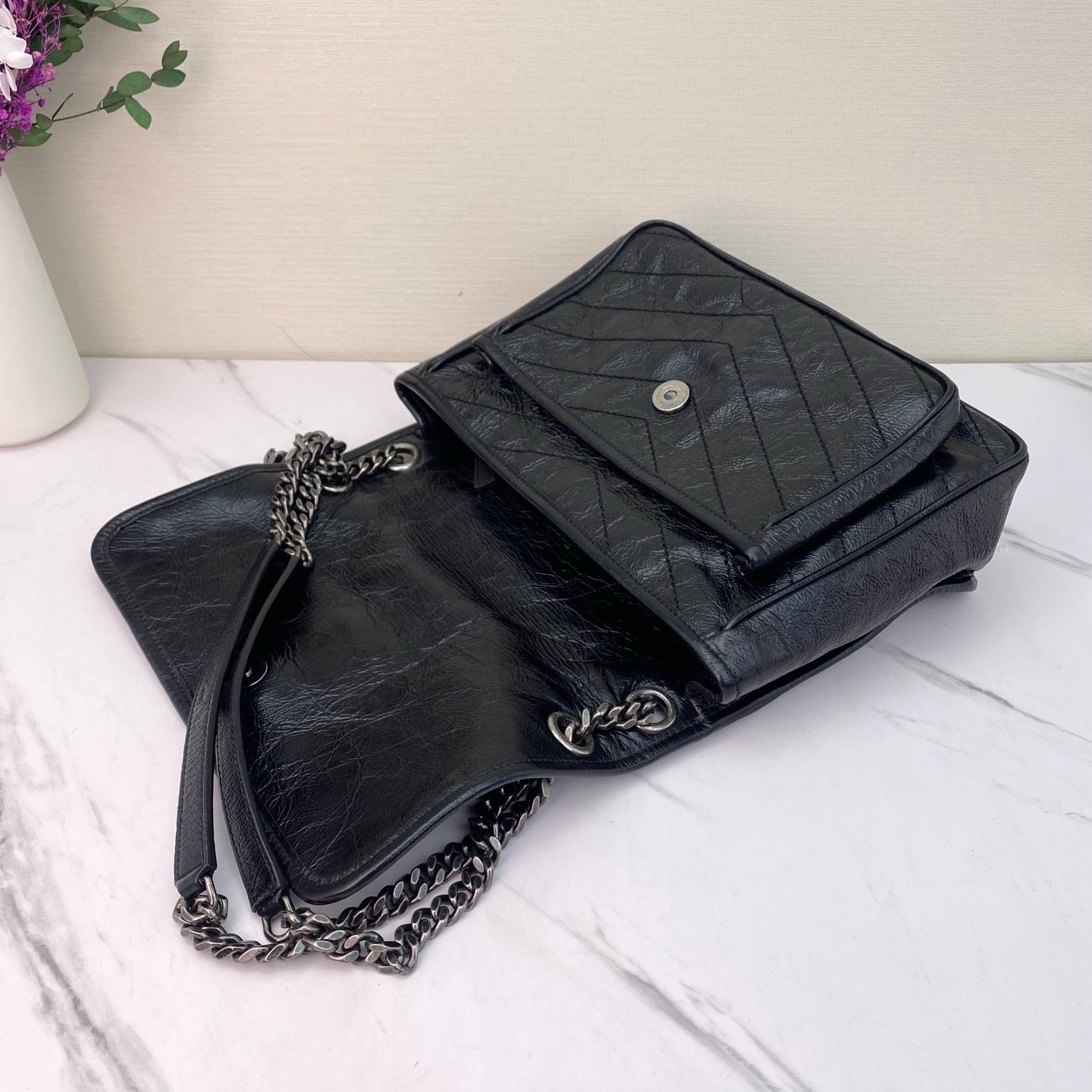Saint Laurent - Niki - Leather - Black - (medium)