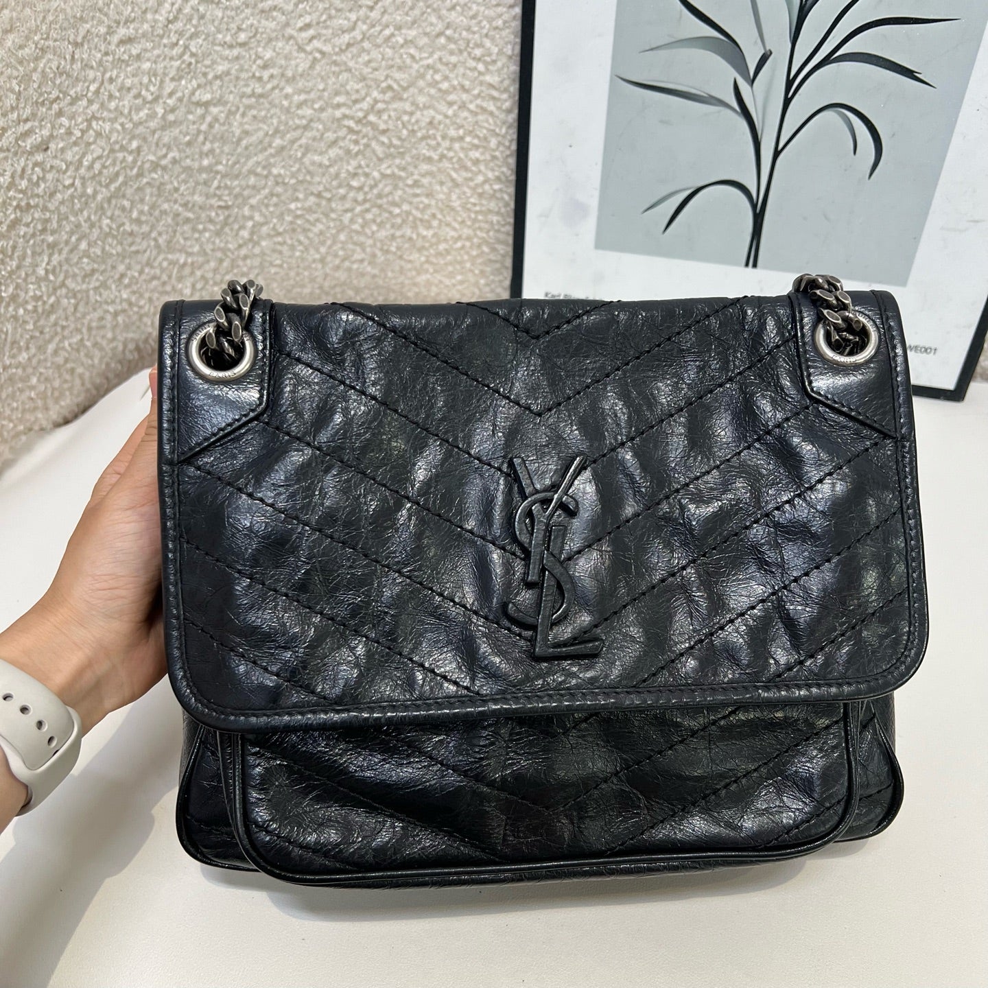 Saint Laurent - Niki - Leather - Black - (medium)
