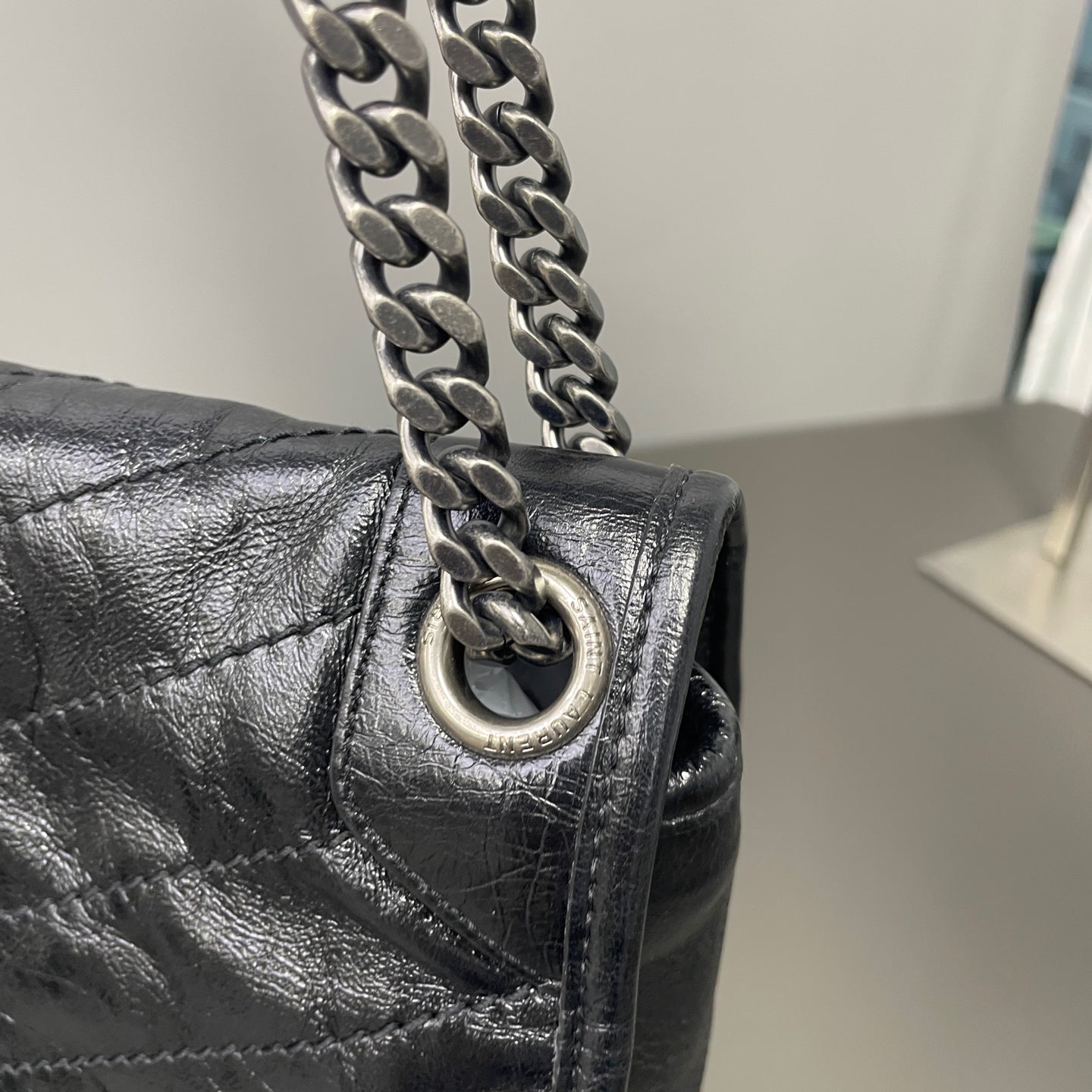 Saint Laurent - Niki - Leather - Black - (Medium)