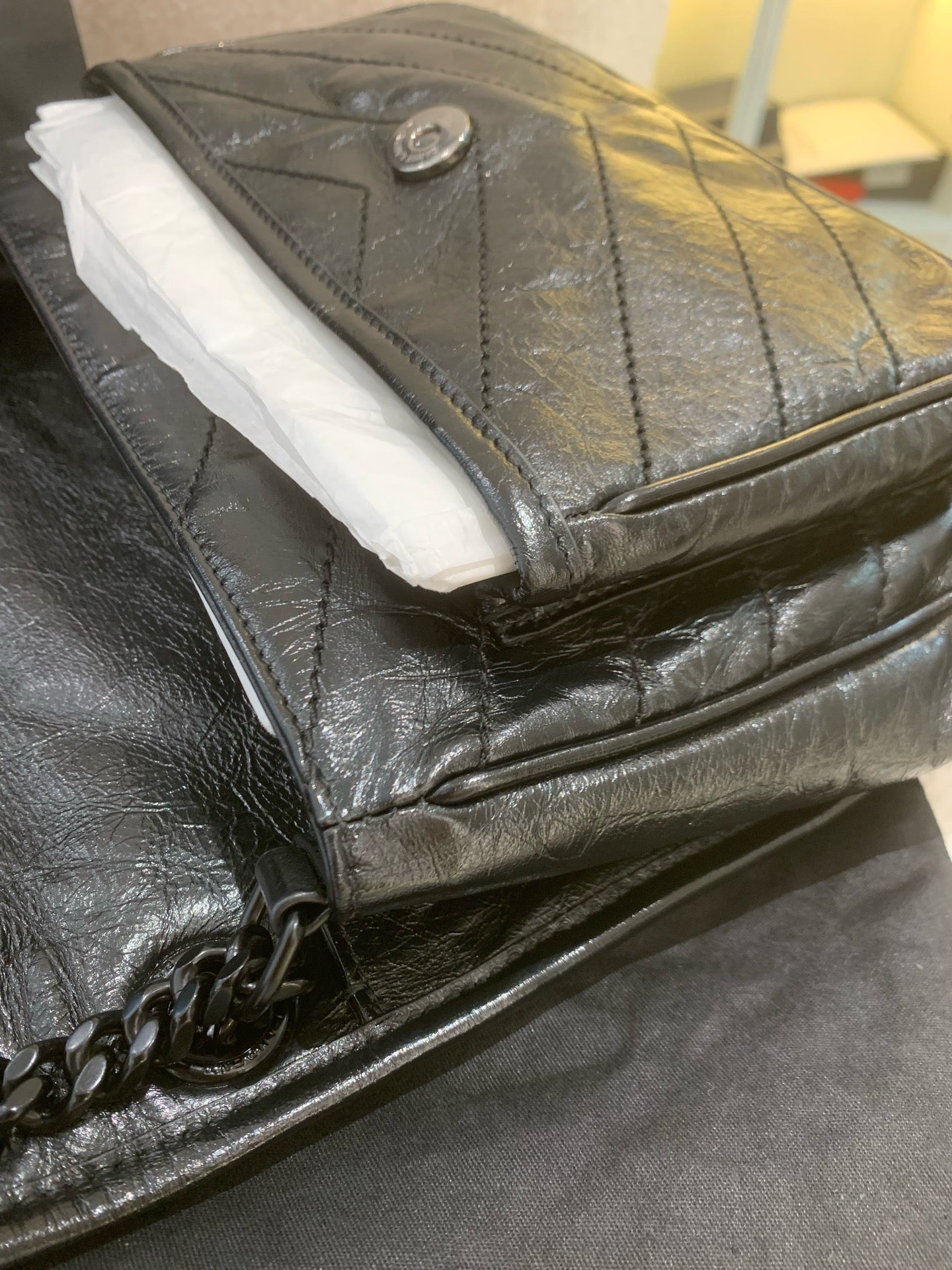 Saint Laurent - Niki - Leather - Black - (Medium)