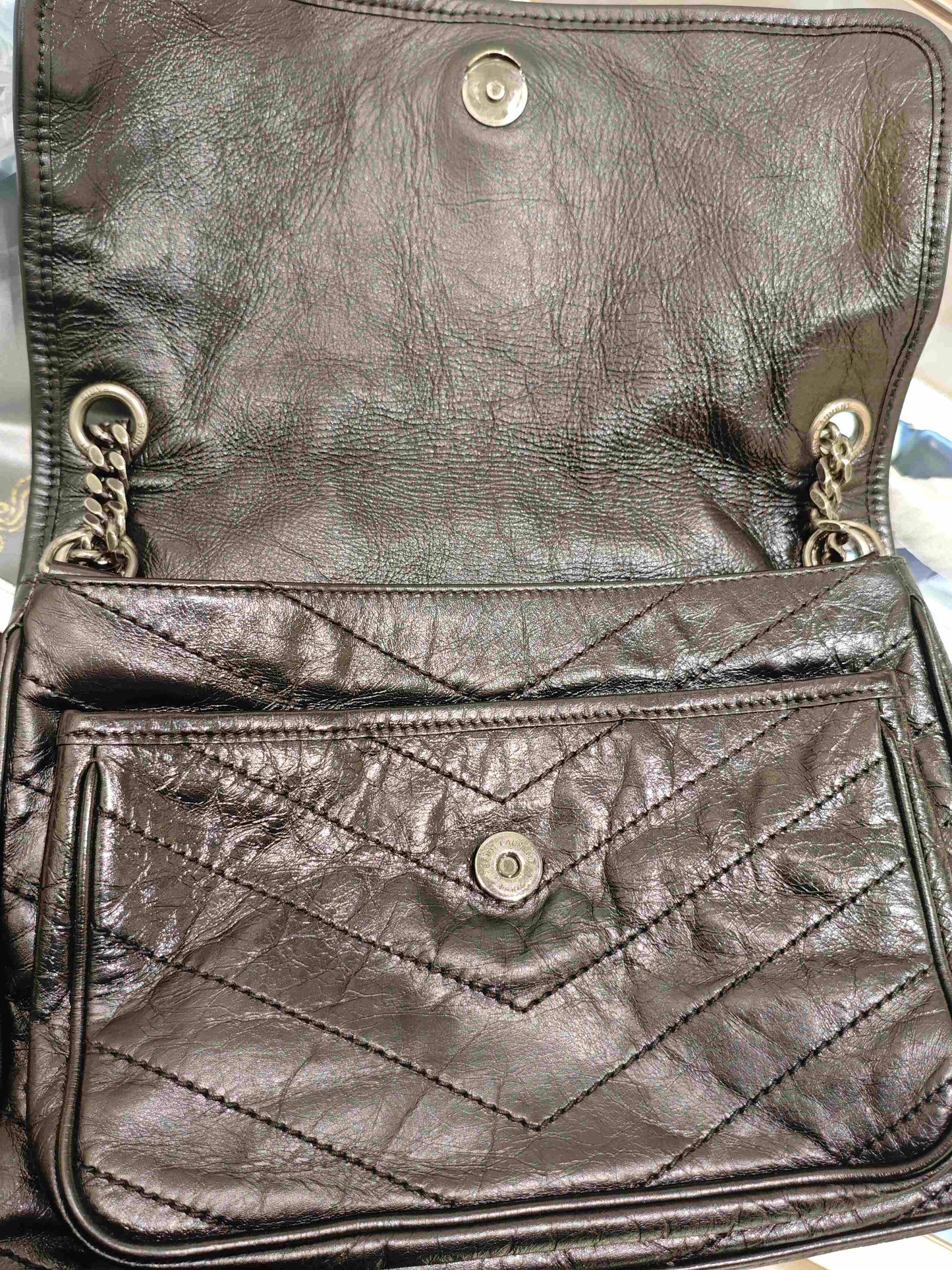 Saint Laurent - Niki - Leather - Black - (medium)