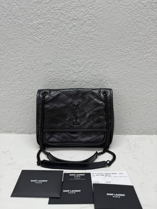 Saint Laurent - Niki - Leather - Black - (small)