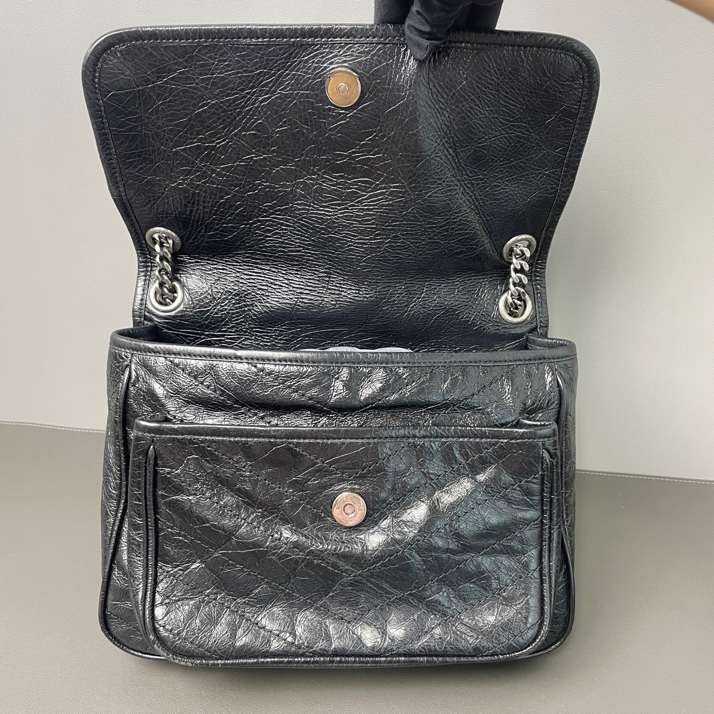 Saint Laurent - Niki - Leather - Black - (Small)