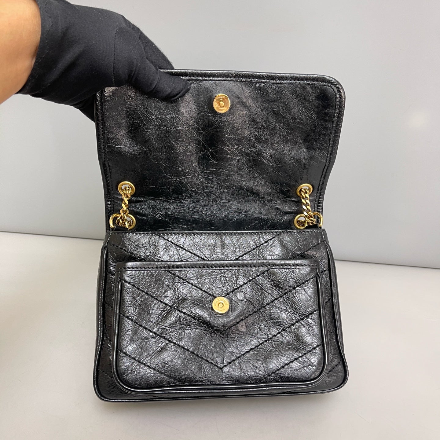Saint Laurent - Niki - Leather - Black - (small)