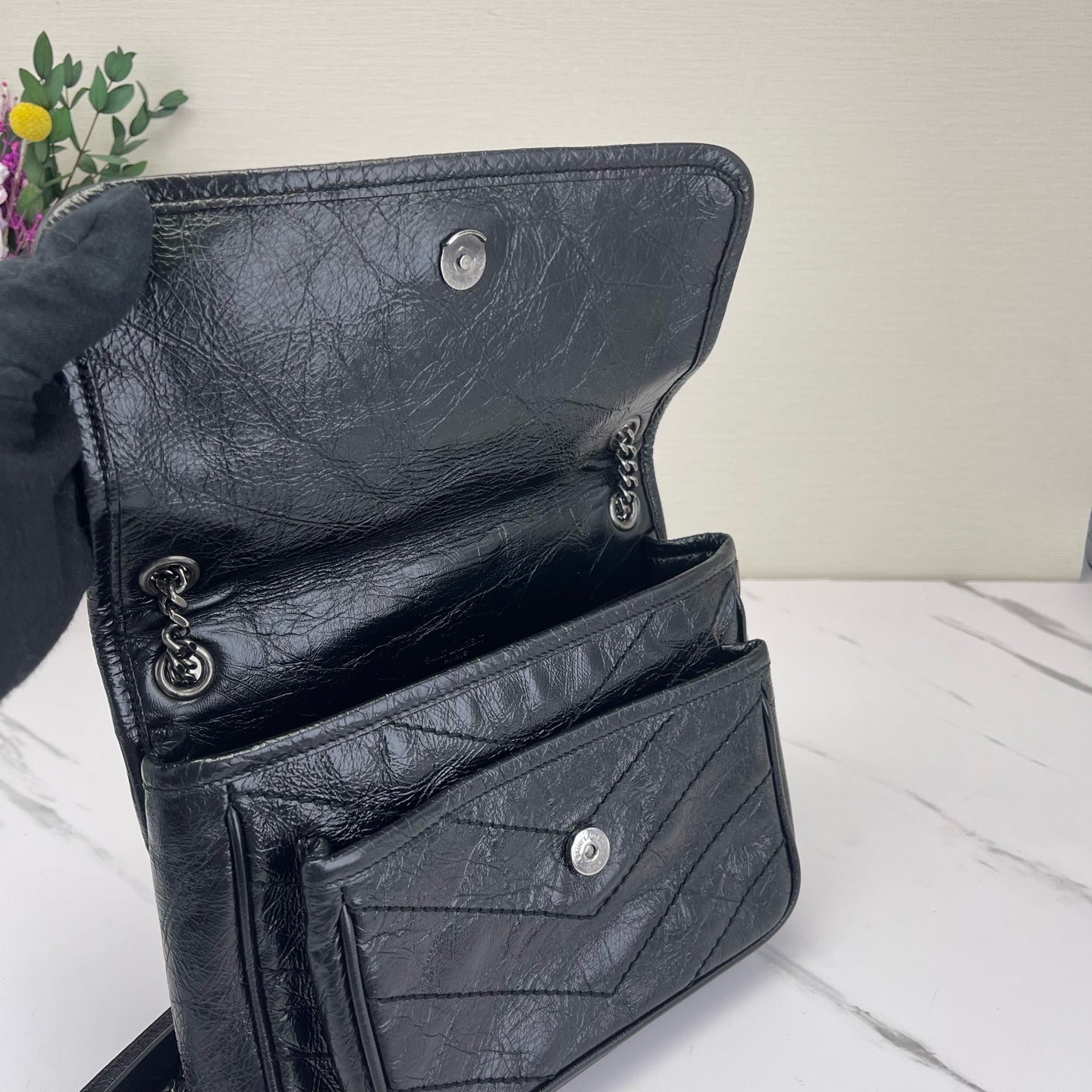 Saint Laurent - Niki - Leather - Black - (small)