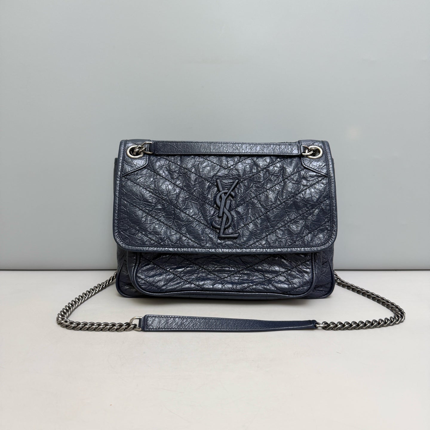 Saint Laurent - Niki - Leather - Blue - (medium)