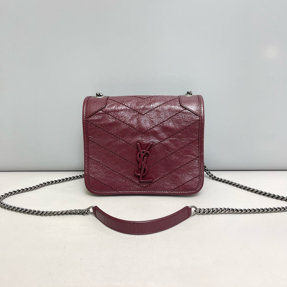 Saint Laurent - Niki - Leather - Burgundy - (mini)