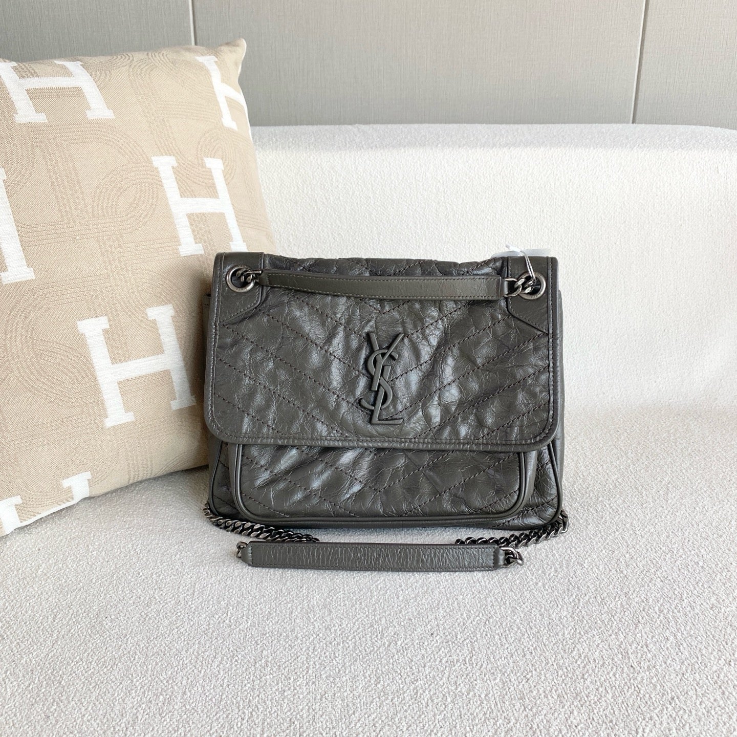 Saint Laurent - Niki - Leather - Green - (medium)