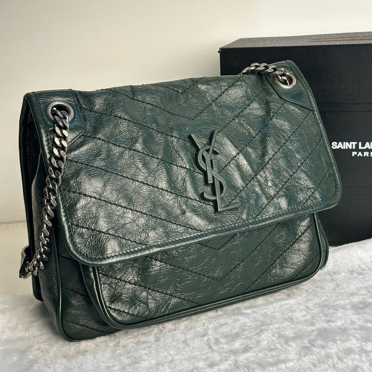 Saint Laurent - Niki - Leather - Green - (medium)