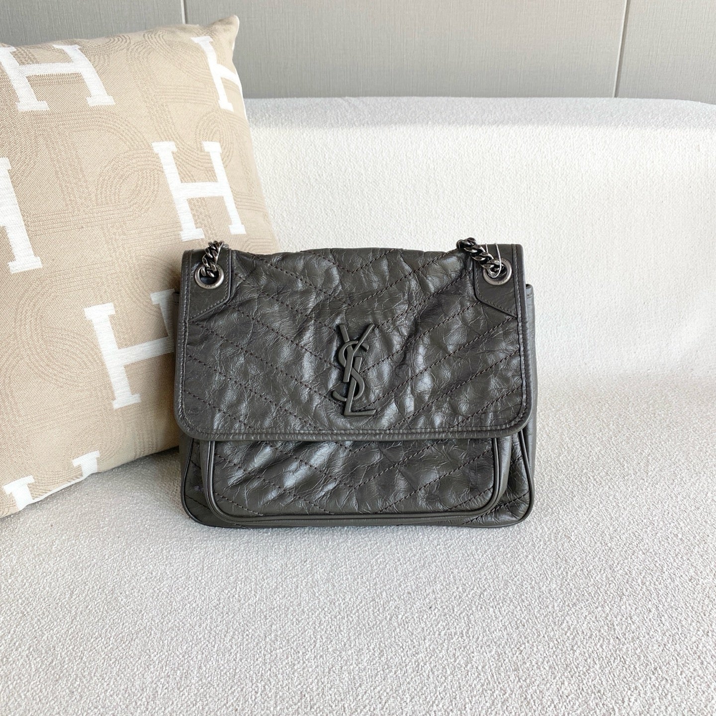 Saint Laurent - Niki - Leather - Green - (medium)