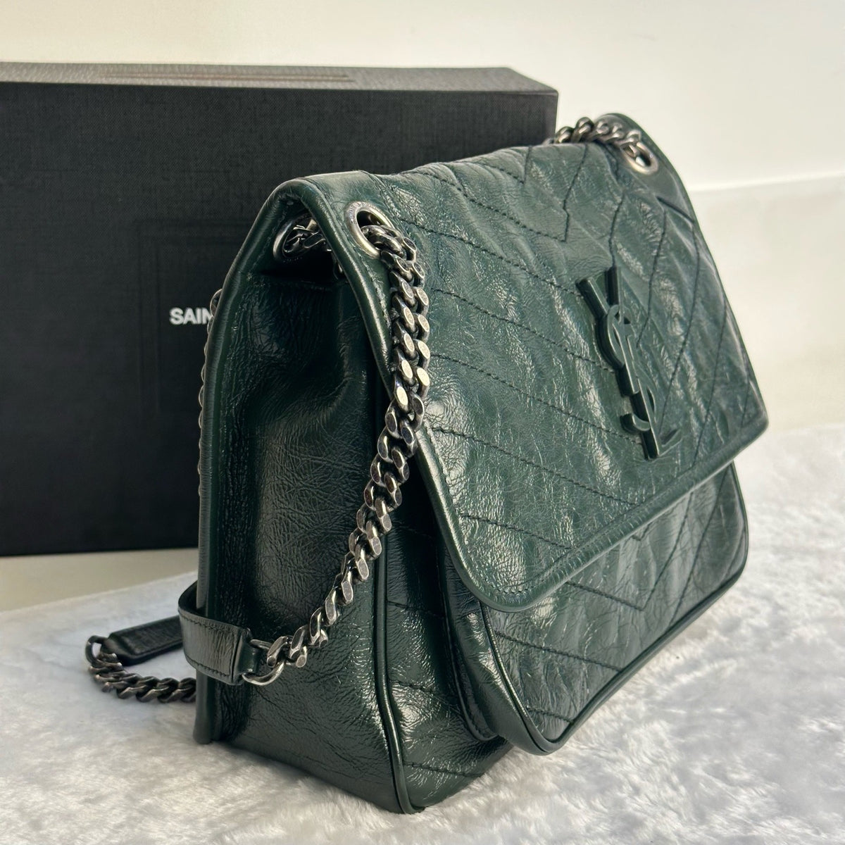 Saint Laurent - Niki - Leather - Green - (medium)