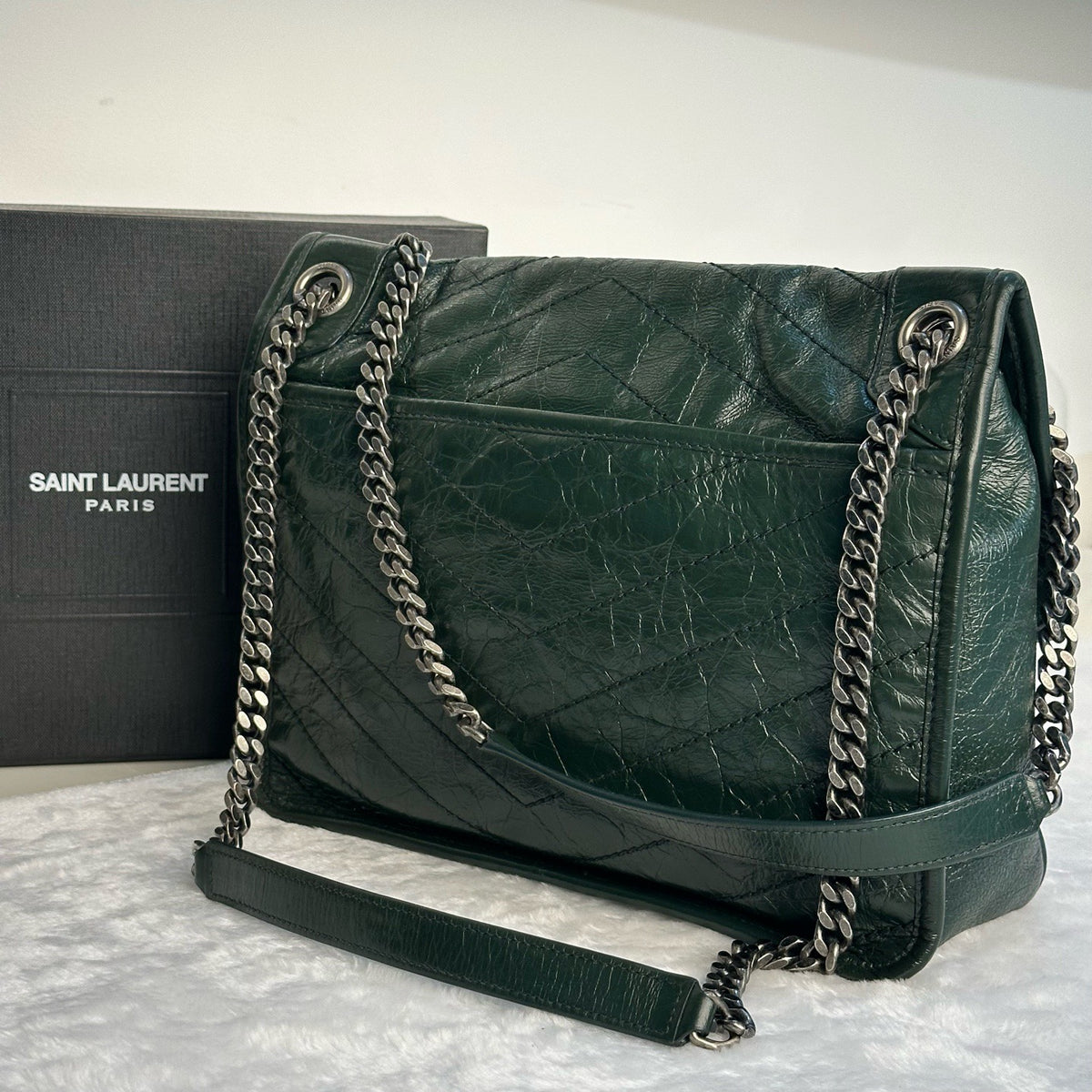 Saint Laurent - Niki - Leather - Green - (medium)