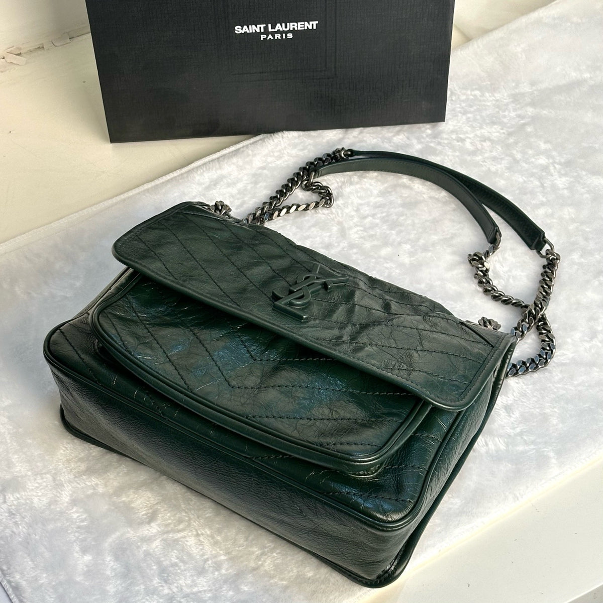 Saint Laurent - Niki - Leather - Green - (medium)