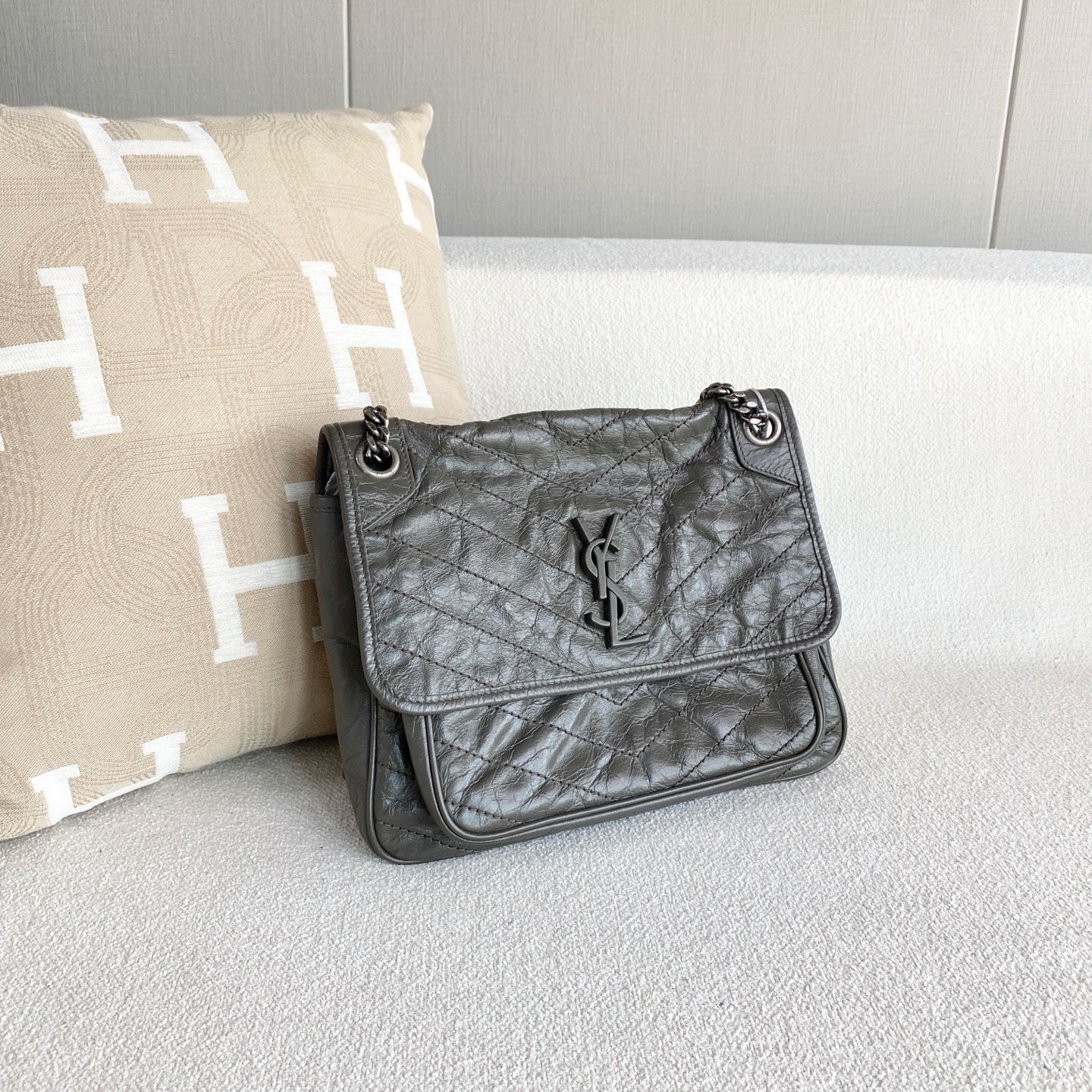 Saint Laurent - Niki - Leather - Green - (medium)
