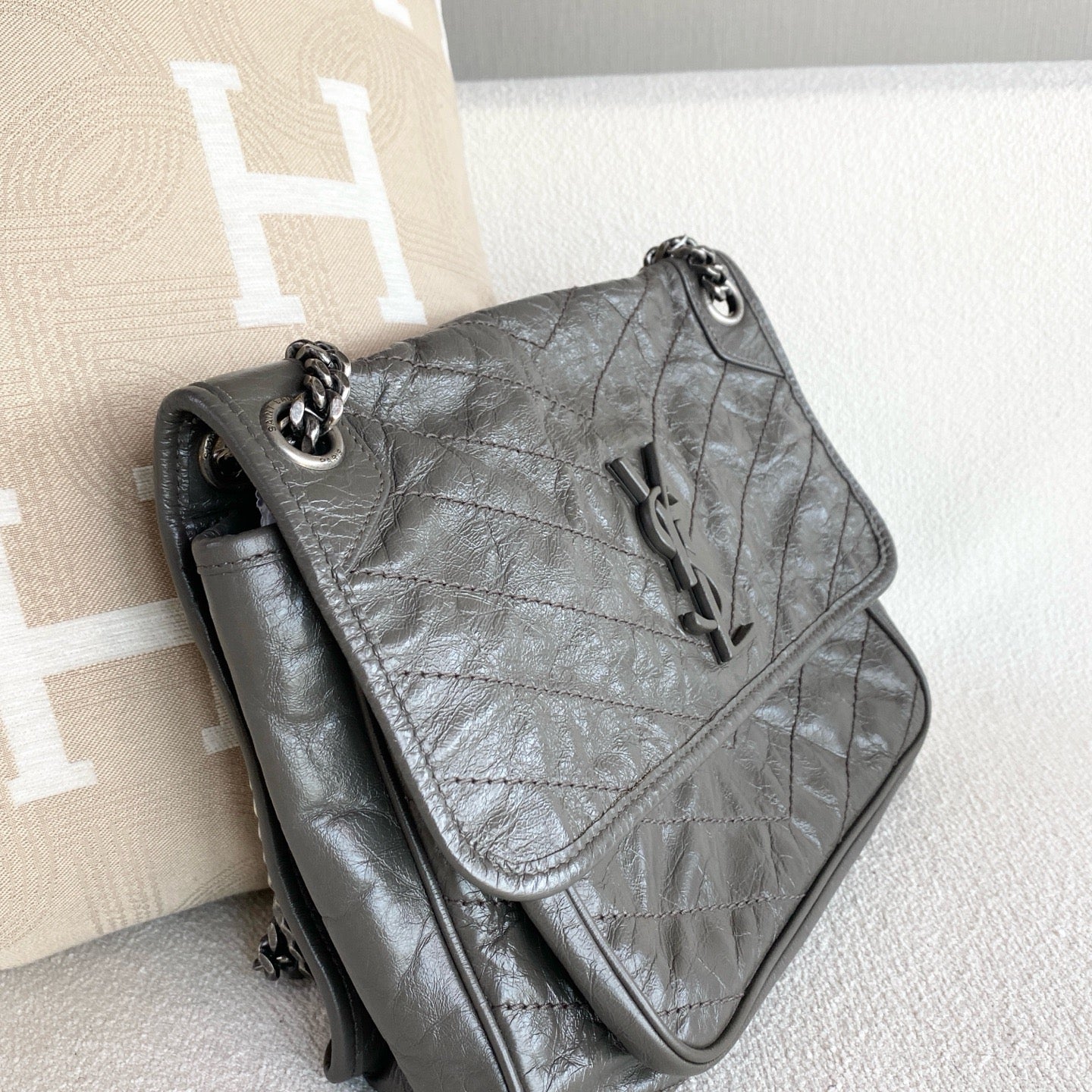 Saint Laurent - Niki - Leather - Green - (medium)