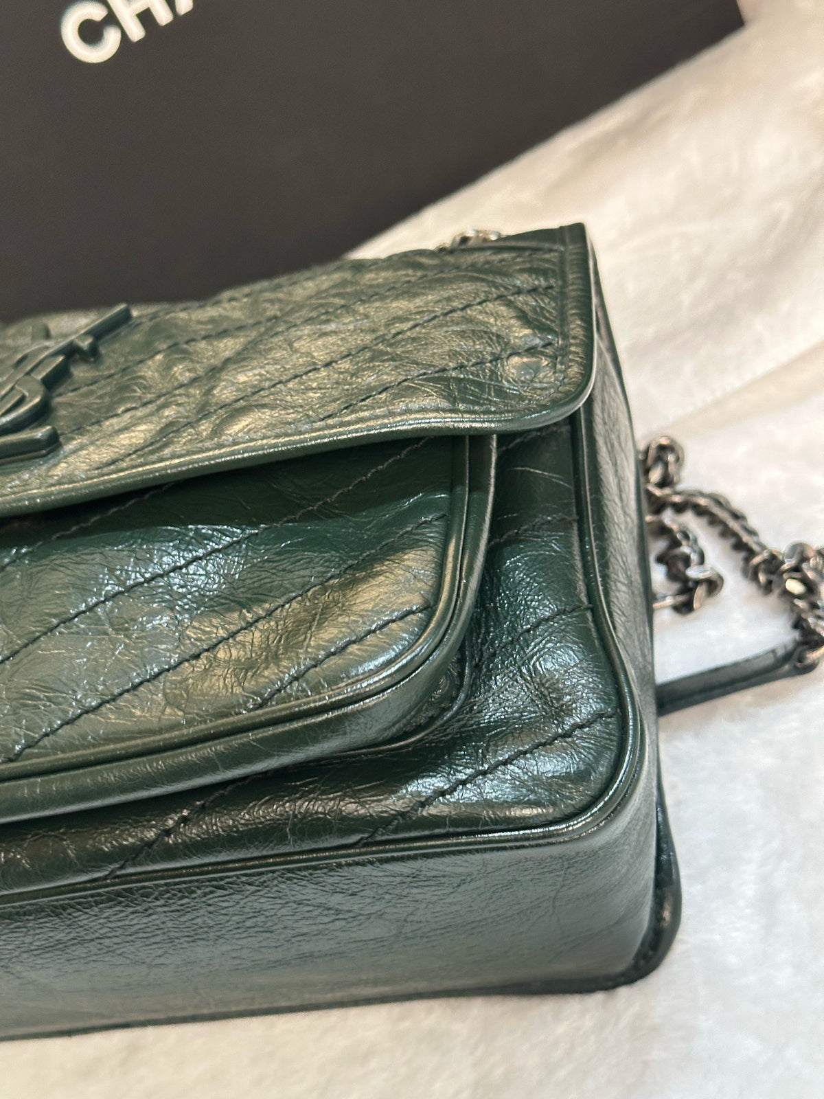 Saint Laurent - Niki - Leather - Green - (medium)