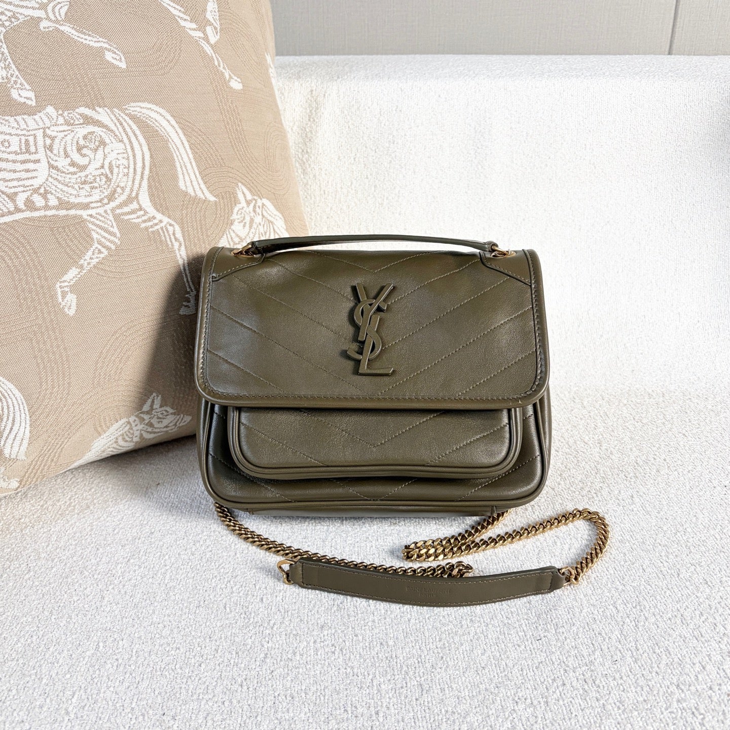 Saint Laurent - Niki - Leather - Green - (small)