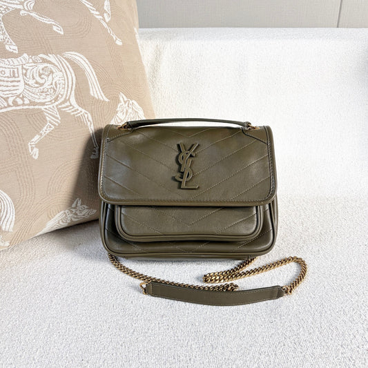 Saint Laurent - Niki - Leather - Green - (small)