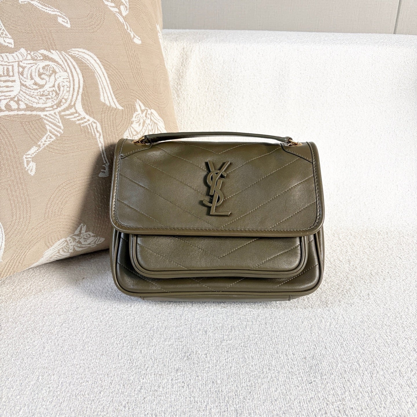 Saint Laurent - Niki - Leather - Green - (small)