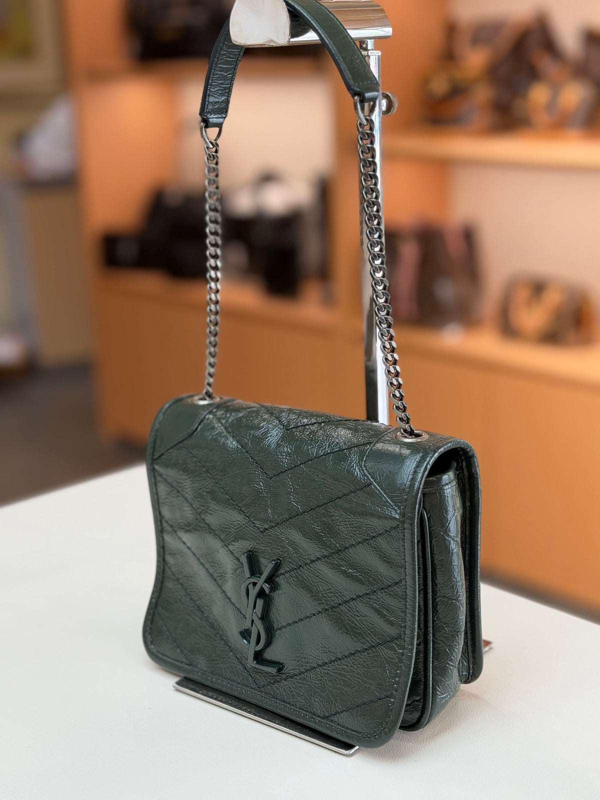 Saint Laurent - Niki - Leather - Green - (small)