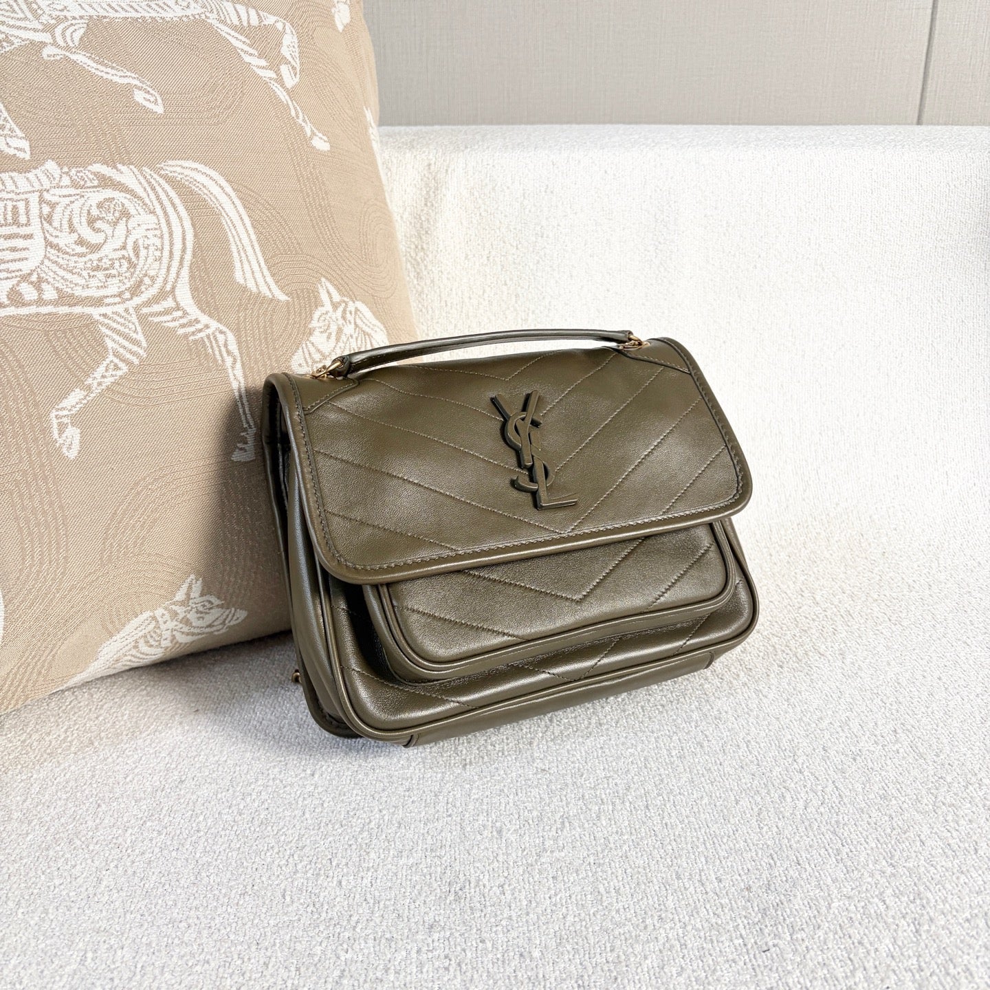 Saint Laurent - Niki - Leather - Green - (small)