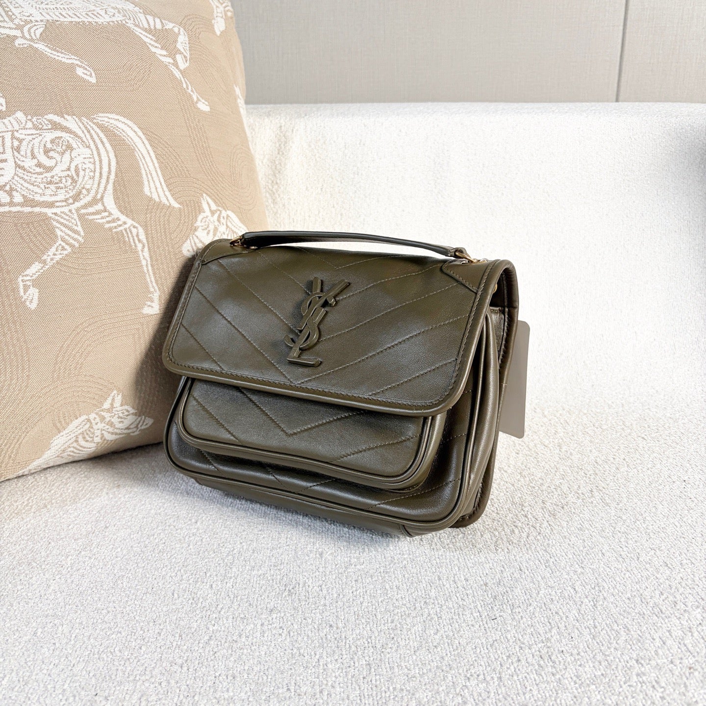 Saint Laurent - Niki - Leather - Green - (small)