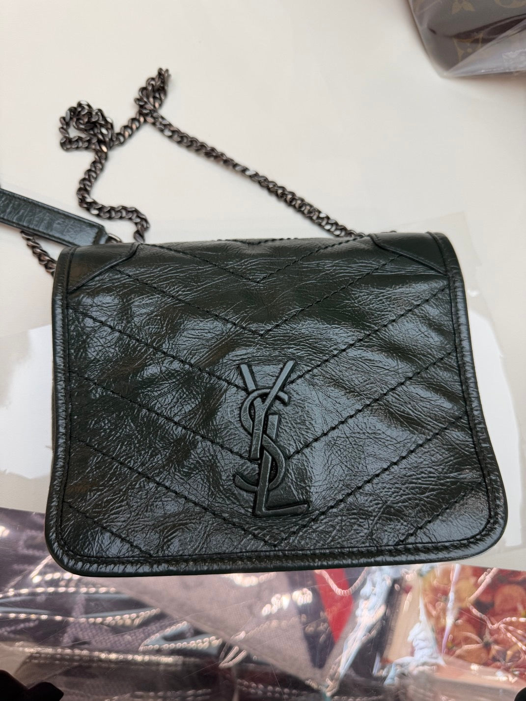 Saint Laurent - Niki - Leather - Green - (small)