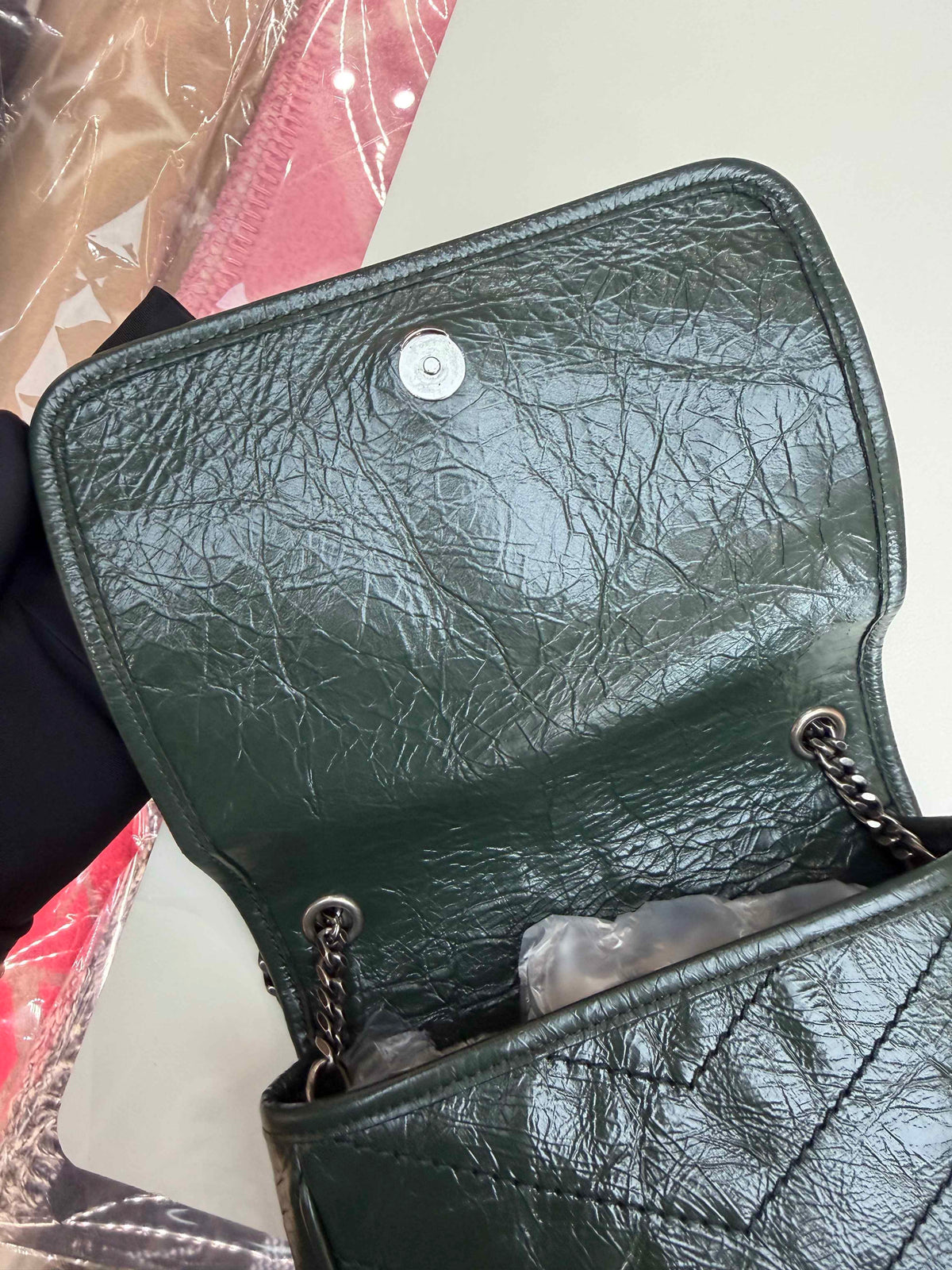 Saint Laurent - Niki - Leather - Green - (small)