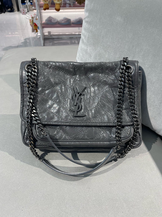 Saint Laurent - Niki - Leather - Grey - (medium)