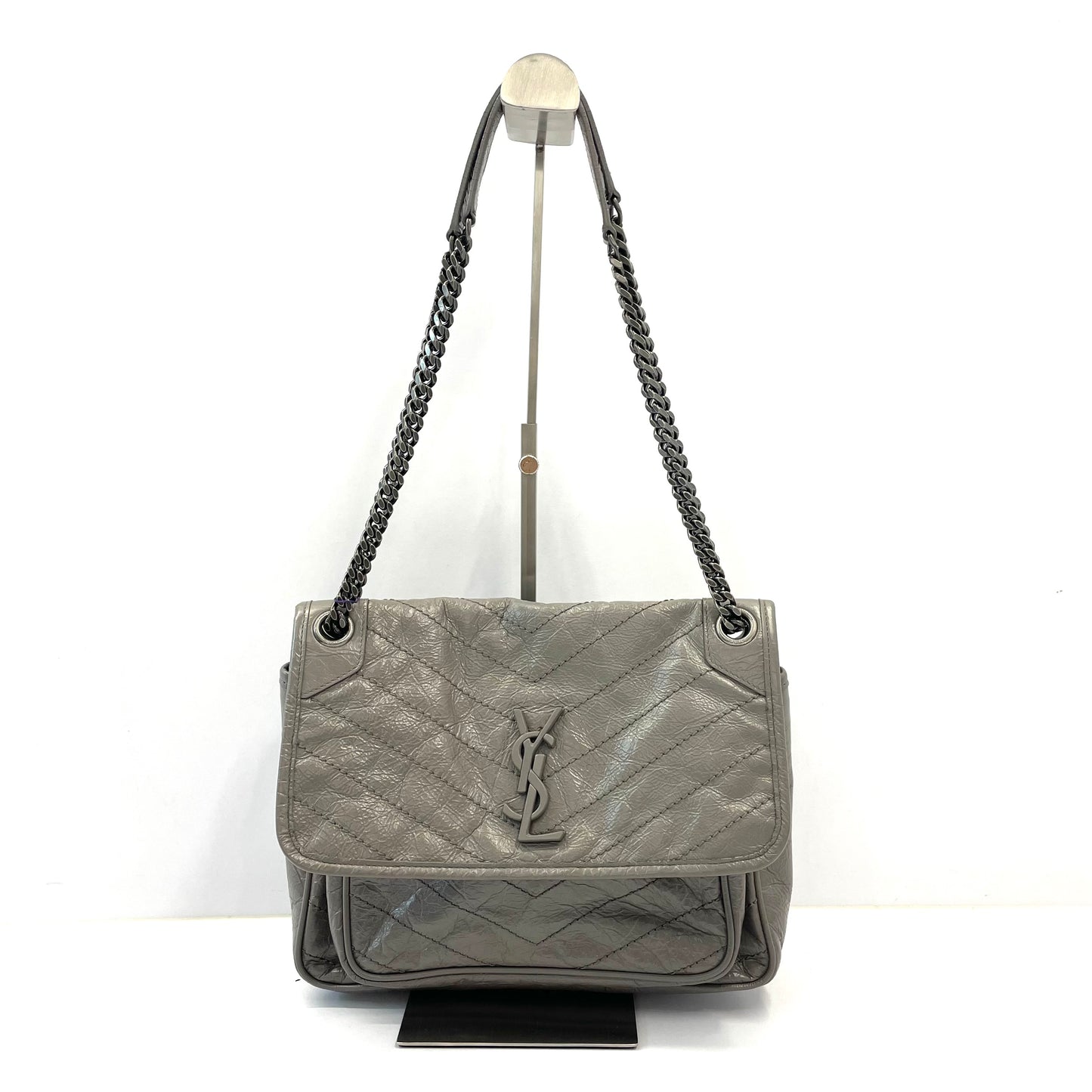 Saint Laurent - Niki - Leather - Grey - (medium)