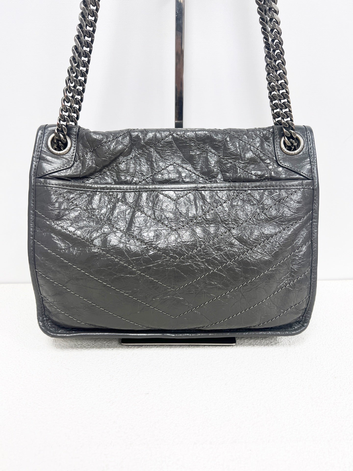 Saint Laurent - Niki - Leather - Grey - (medium)