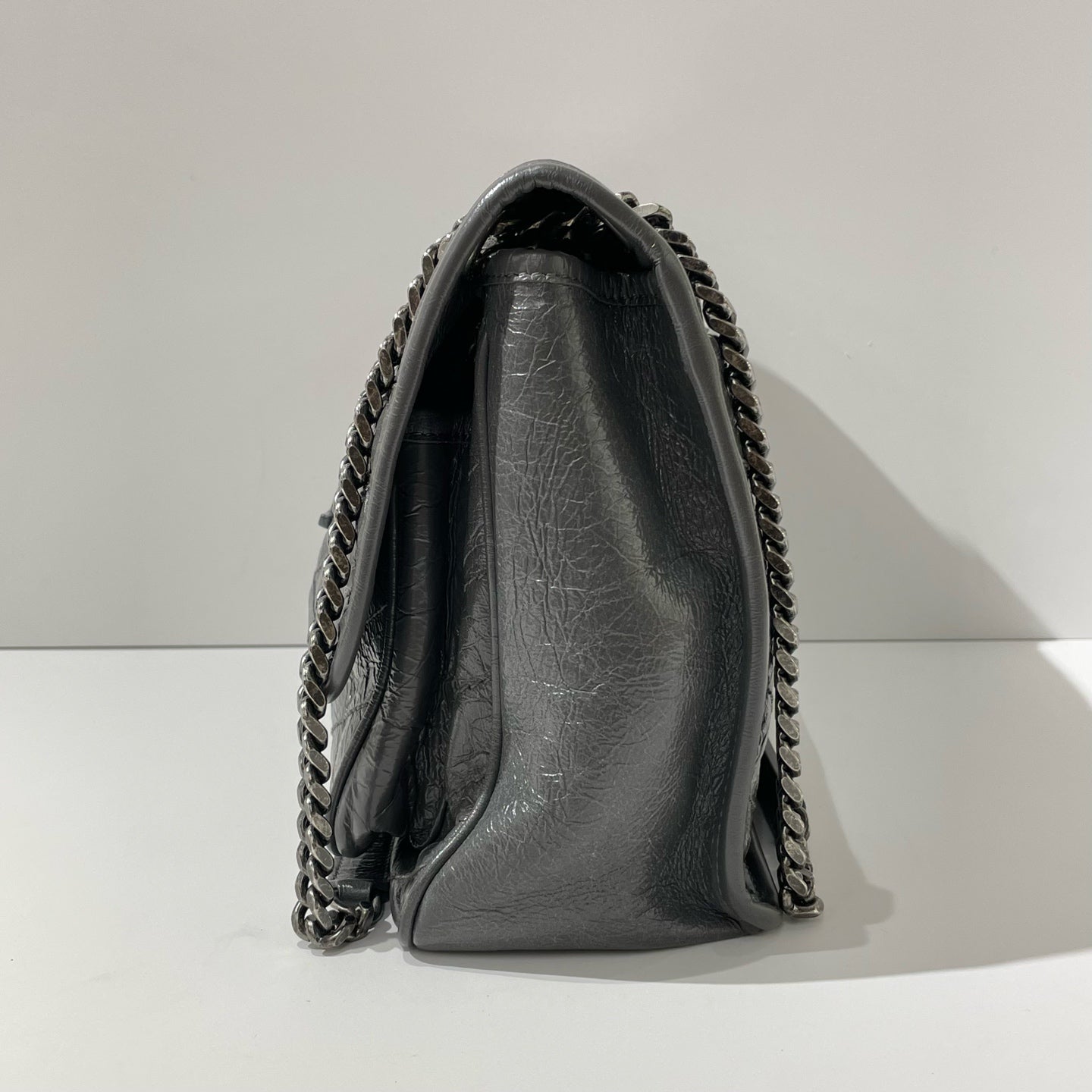 Saint Laurent - Niki - Leather - Grey - (Medium)