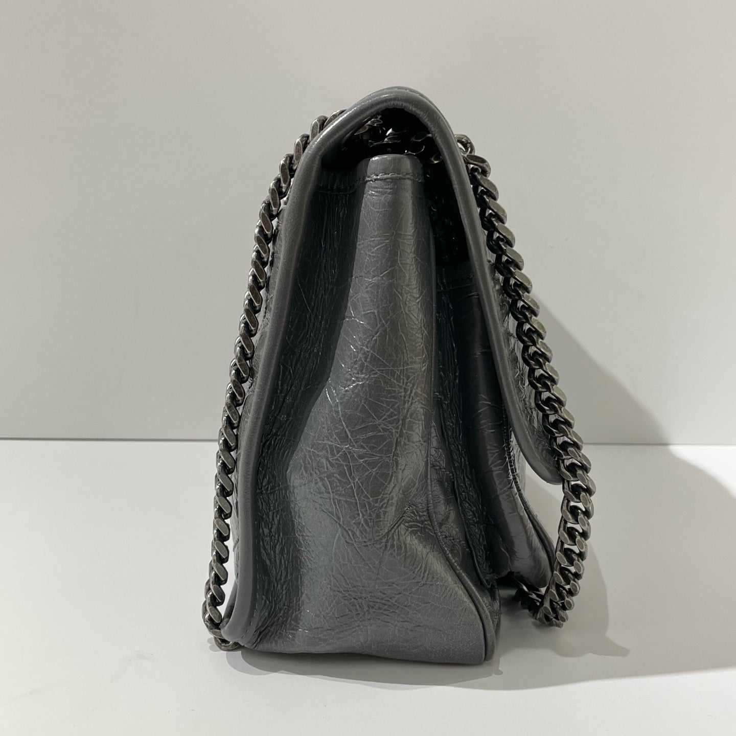 Saint Laurent - Niki - Leather - Grey - (Medium)