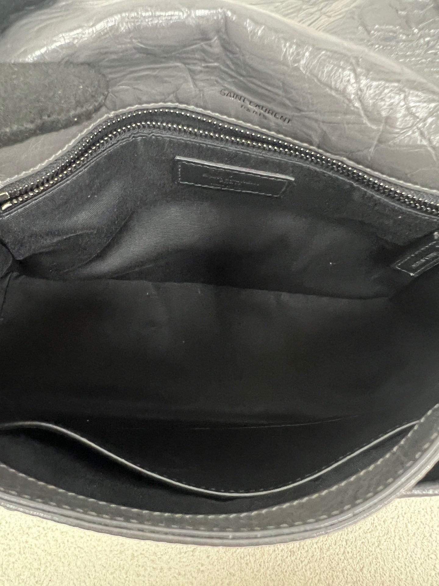 Saint Laurent - Niki - Leather - Grey - (medium)