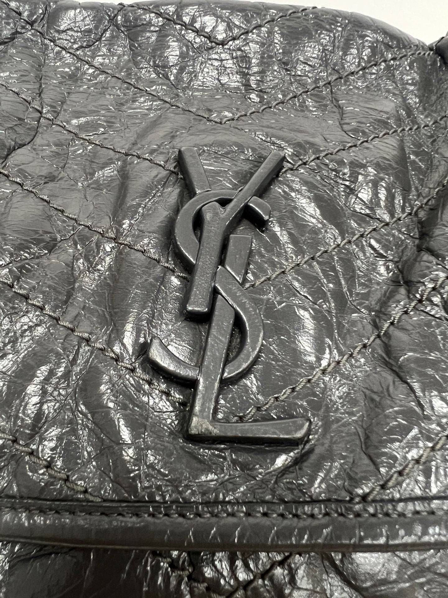 Saint Laurent - Niki - Leather - Grey - (medium)