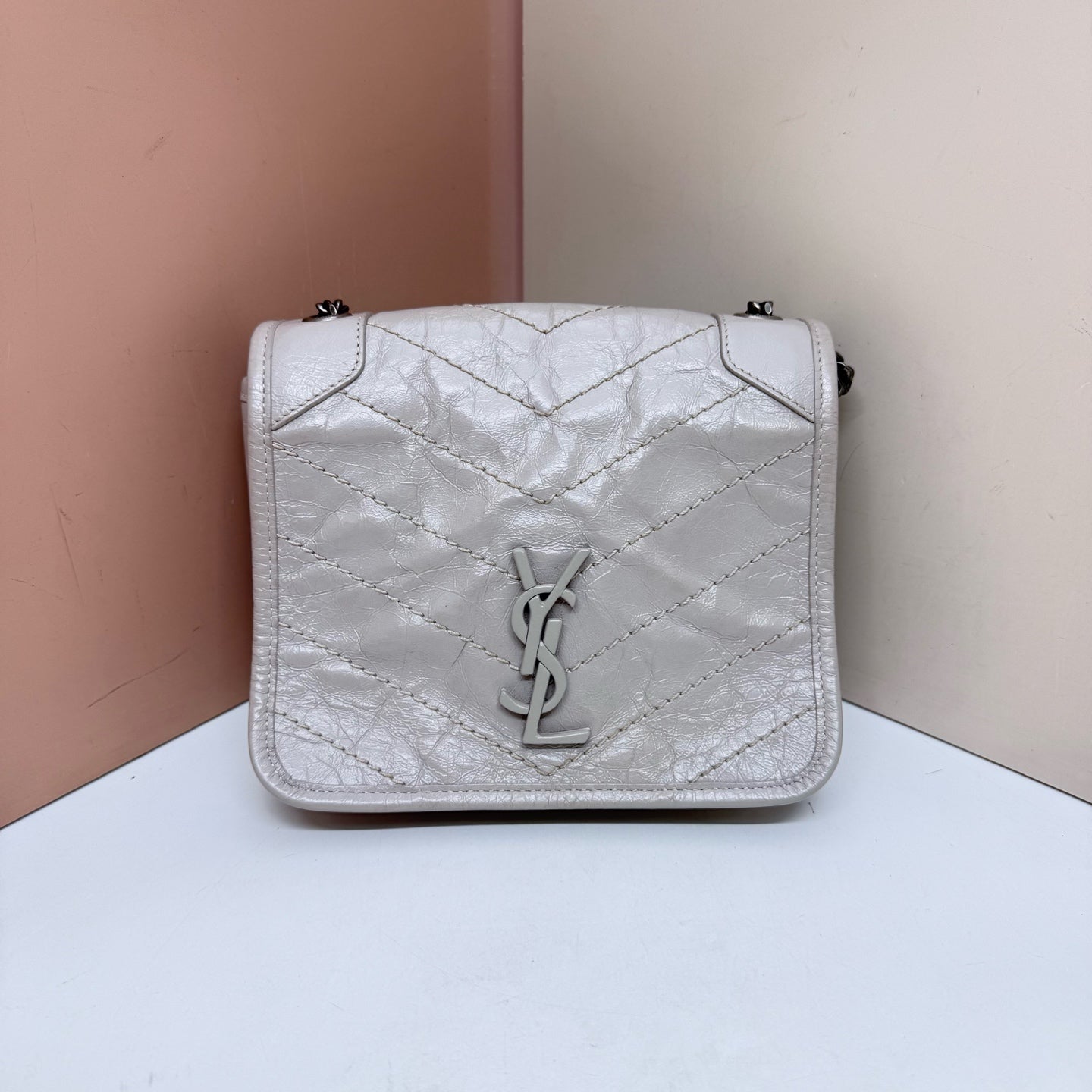 Saint Laurent - Niki - Leather - Grey - (mini)