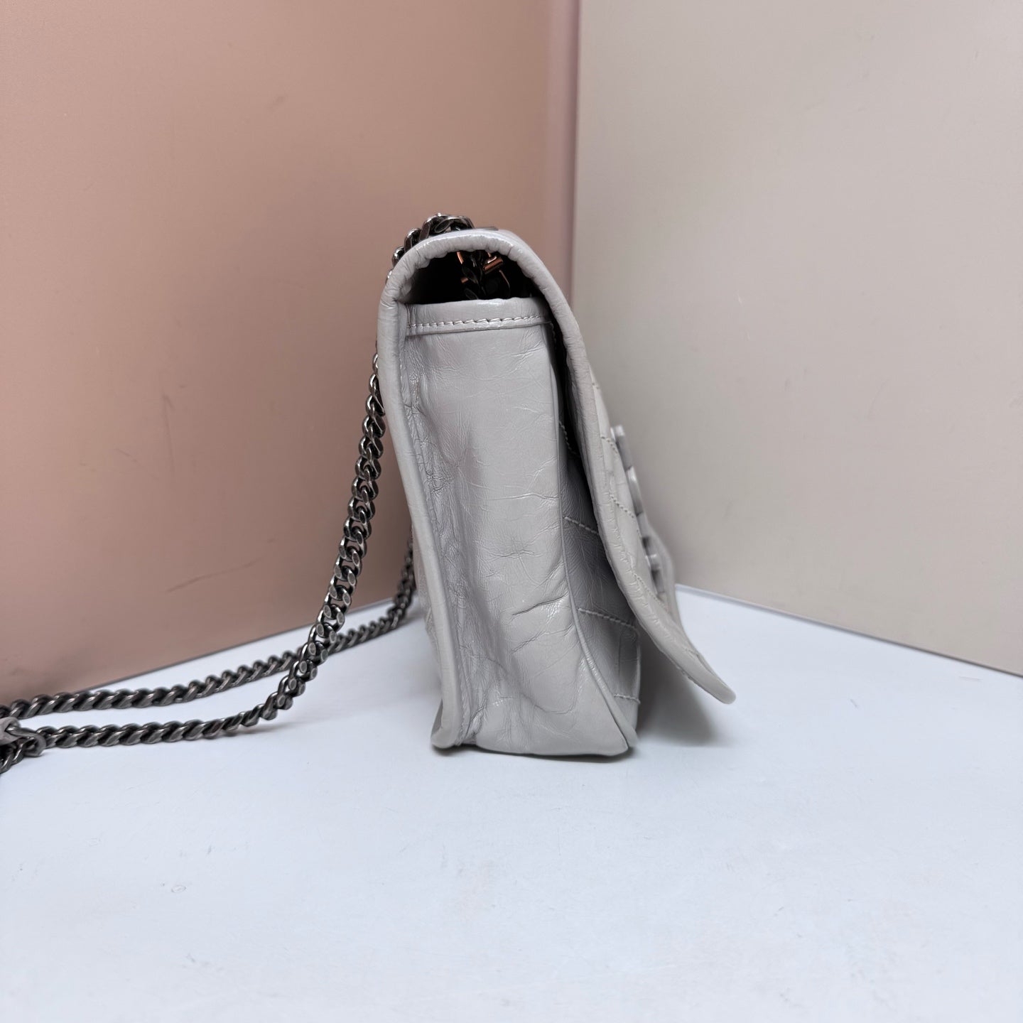 Saint Laurent - Niki - Leather - Grey - (mini)