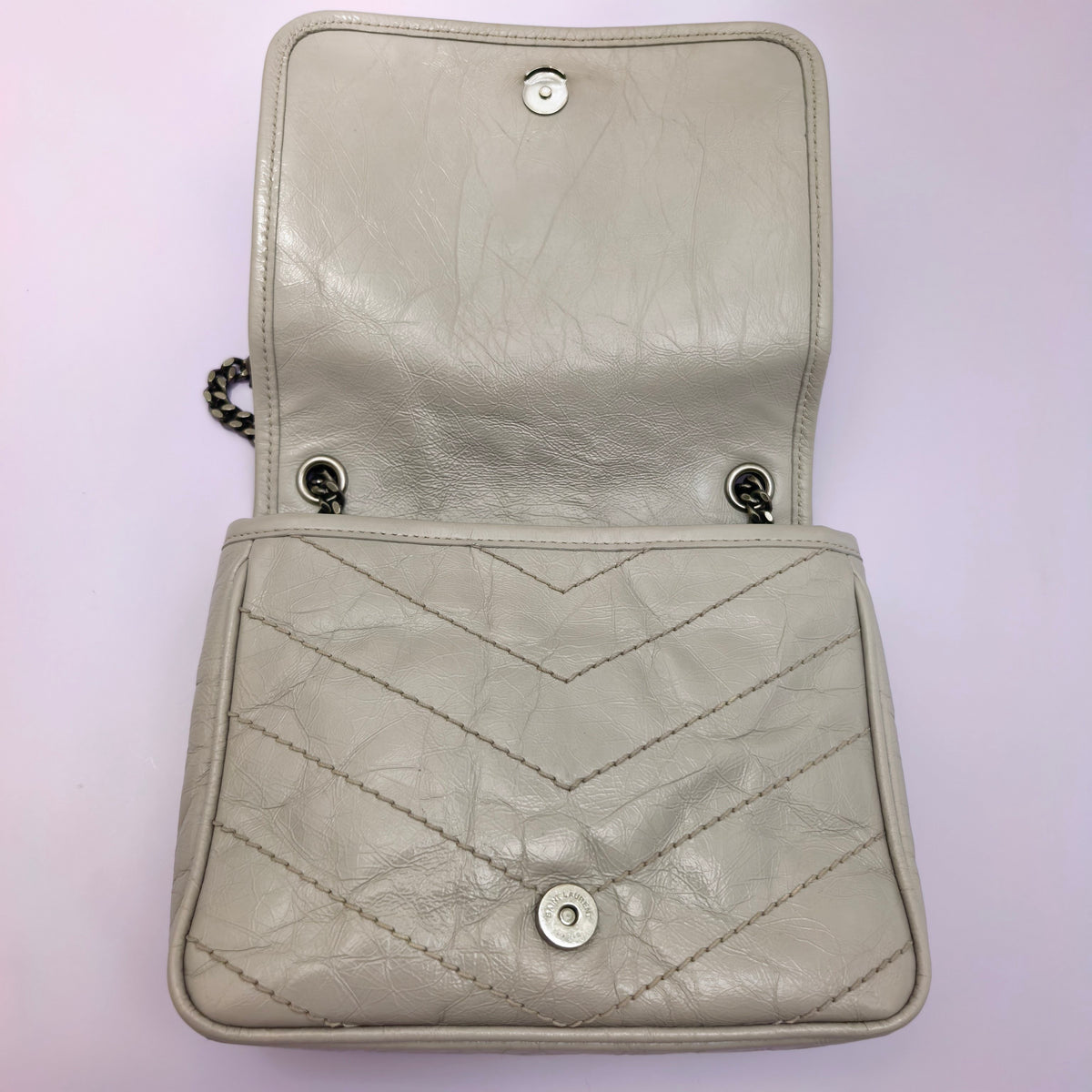 Saint Laurent - NIKI - Leather - Grey - (mini)